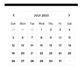 calendar screen